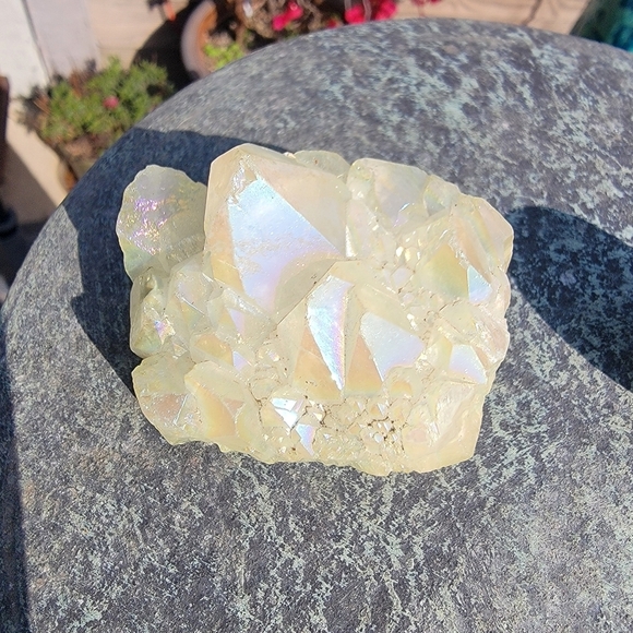 88g Aura Angel Tanzine Quartz Gemstone Rainbow Mineral Specimen - Picture 3 of 12